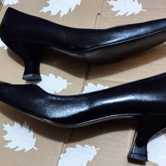 VNTG Charles David By Nathalie M. Avant Garde Laquered Spool Kitten Heel 6B New - Picture 12 of 12